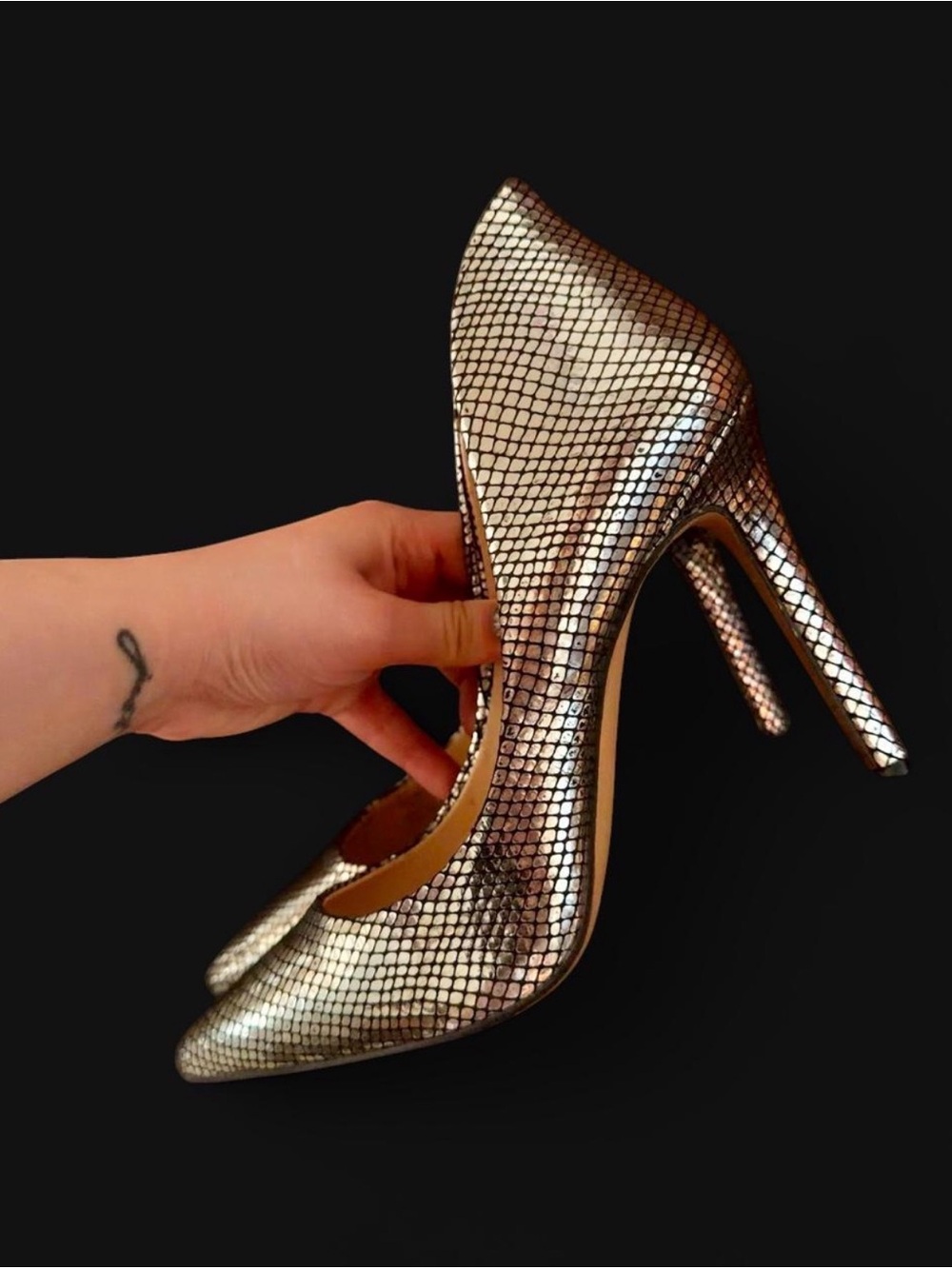 Jessica Simpson Metallic Silver High Heel Pumps